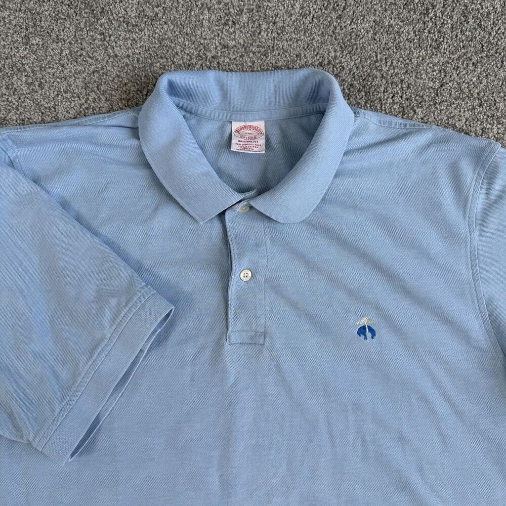 Brooks Brothers Performance Polo Shirt Mens Original Fit Blue Size XXL 2XL
